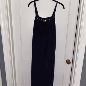 Vintage navy slip with intricate front detail